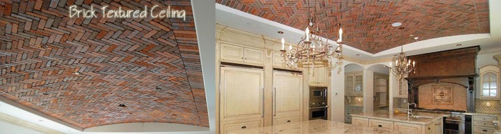 Custom Tuscan Brick Ceiling and Bar