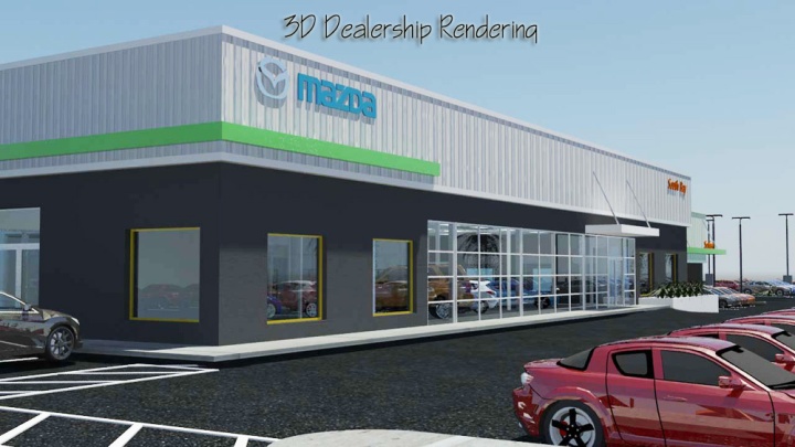 Mazda, Dealership, RVD, Ryans Virtual Design, Architecture, Redesign, Rendering, 3D